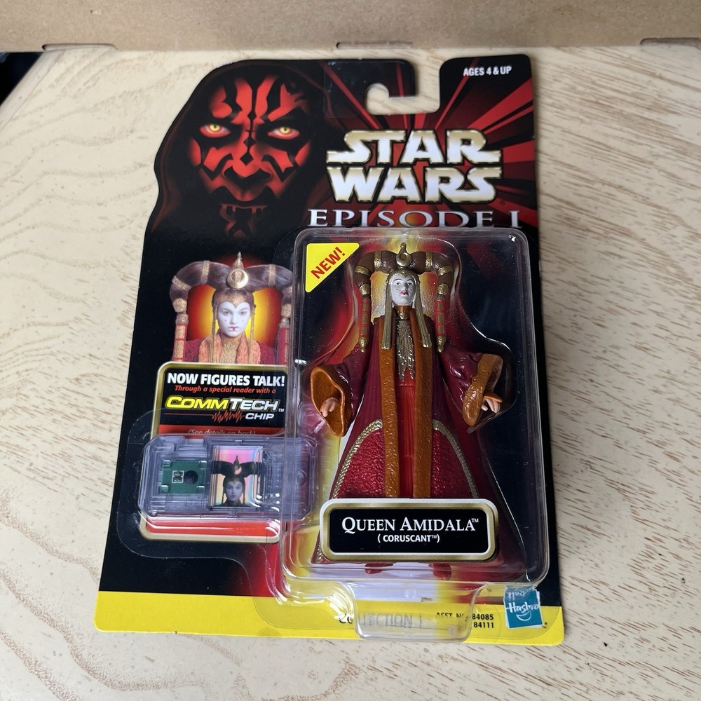 New Hasbro Star Wars Episode 1 Queen Amidala Coruscent  W/ CommTech Chip Figure